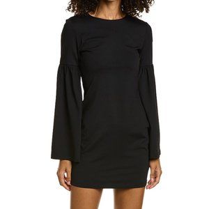 Susana Monaco Black Bell Sleeve Mini Dress